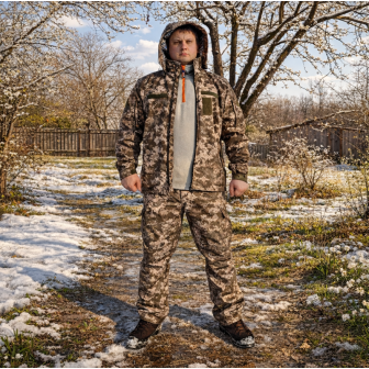 Тактический демисезонный костюм Softshell «Разведка» Pixel (Пиксель) — куртка + брюки, Omni-Heat