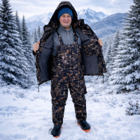 Зимовий костюм «Темний ліс» (-30°C) для риболовлі, полювання та активного відпочинку